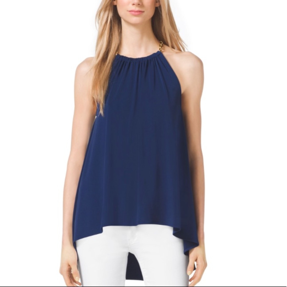 Michael Michael Kors Chain Neck Jersey Halter Top